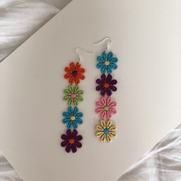 Pendientes Flores Long